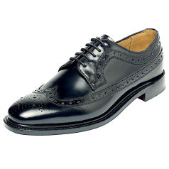 Edward and James Anthony Black Leather Sole