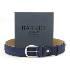 Barker Blue Suede Belt