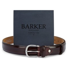 Barker Burgundy Hi-Shine Belt