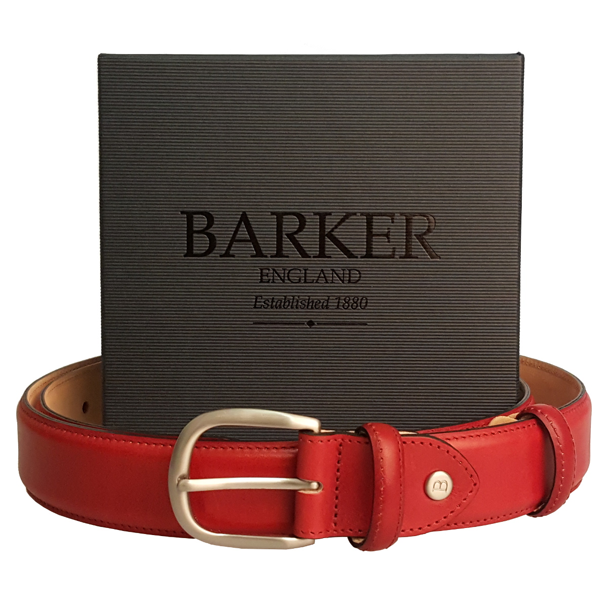 Barker Hand Painted Red Belt