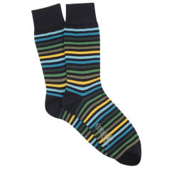 Corgi Socks Navy Stripe Merino