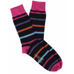 Corgi Socks Pink Stripes