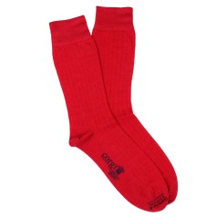 Corgi Socks Wool Rib Red