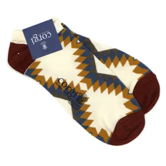 Corgi Socks Sawtooth Pattern Trainer Socks