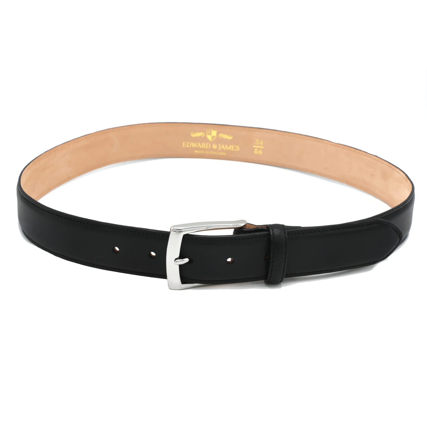 Large Image of Edward and James Edward Calf Leather Belt Black Edward and James Edward Calf Leather Belt Black