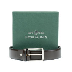 Edward and James Dark Brown Leather Belt