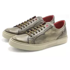 Jeffery West Apollo K435 Khaki Leather Sneaker