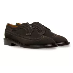 Sanders Kingston Longwing Brogue Suede