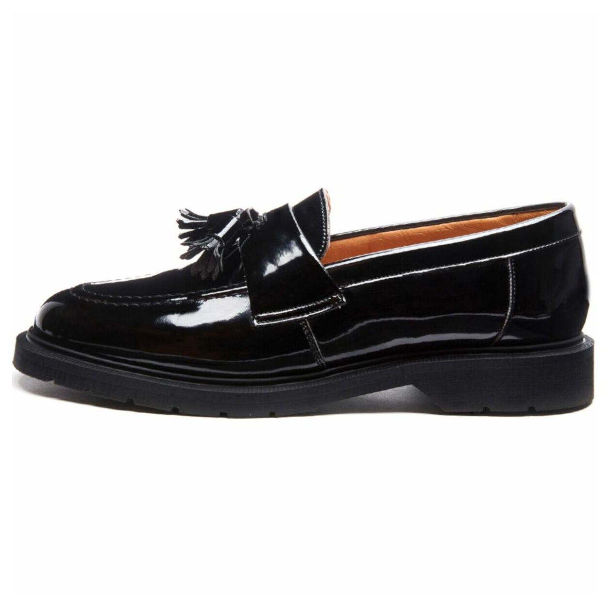 Solovair Black Patent Tassel Loafer - Pediwear Footwear