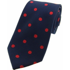 Soprano Accessories Navy and Red Polka Dot