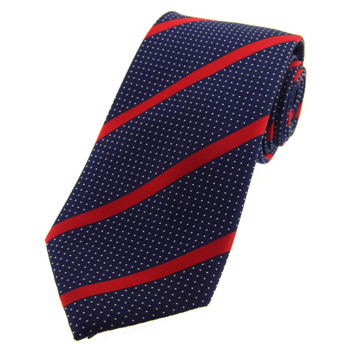 Soprano Accessories Navy Pin Dot with Red Stripes
