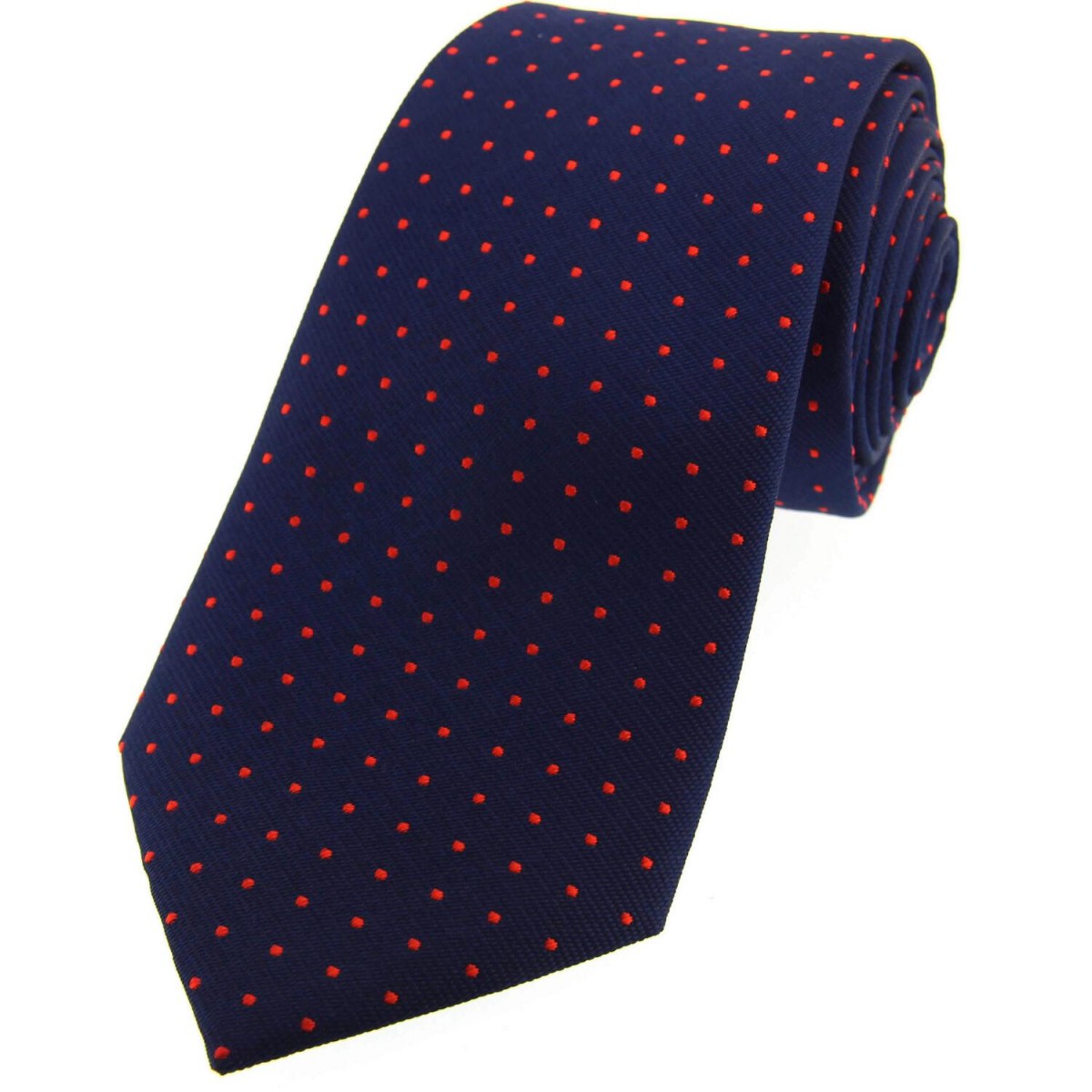Soprano Accessories Navy with Small Red Polka Dots
